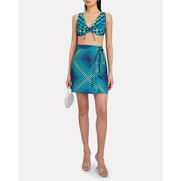 PACO RABANNE Polka Dot Crop Top lace-up twill bralette - Picture 4 of 9